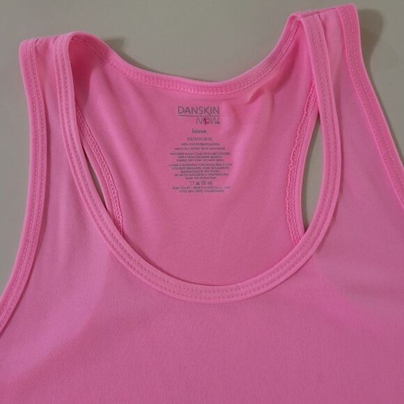 Danskin Women's Dri-More Pink Loose Fit Racerback Tank Top - Picture 7 of 13